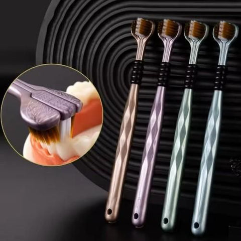 3 SIded Tooth Brush Pack of 4