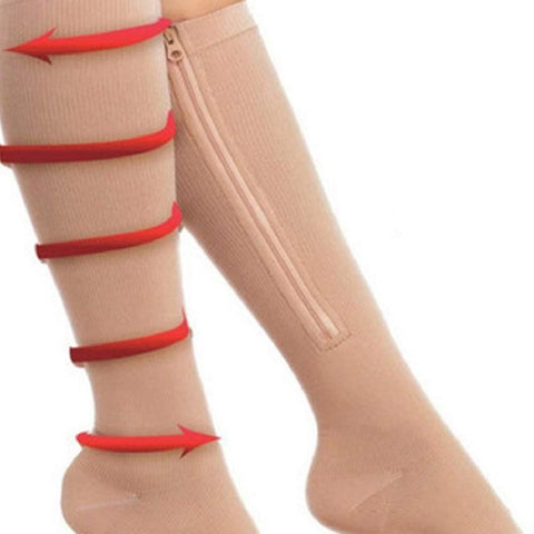 Unisex Medical Zipper Compression Socks (Pair of 1)