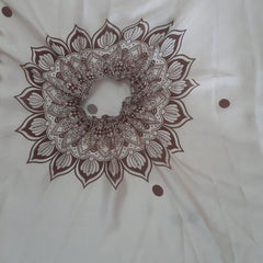 Satin Silk Printed Kaftan Saree With Unstitched Blouse