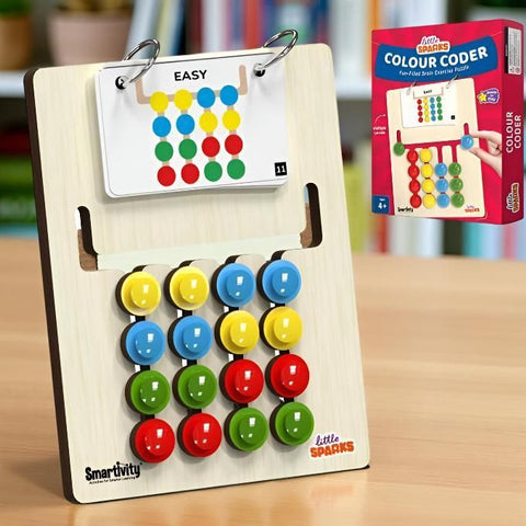 Colour Coder - Kids Montessori Slide Puzzle Game Color & Pattern Matching Learning Toys for Kids