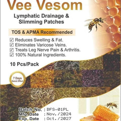 Vee Vesom Lymphatic Daiamage & Sliming Patches (10 Patches)