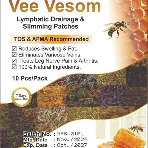 Vee Vesom Lymphatic Daiamage & Sliming Patches (10 Patches)